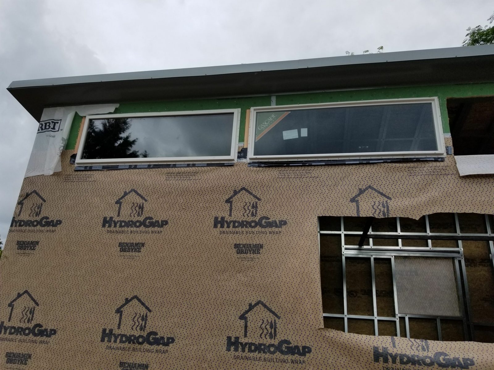 Installing the upper 2'x6' picture windows