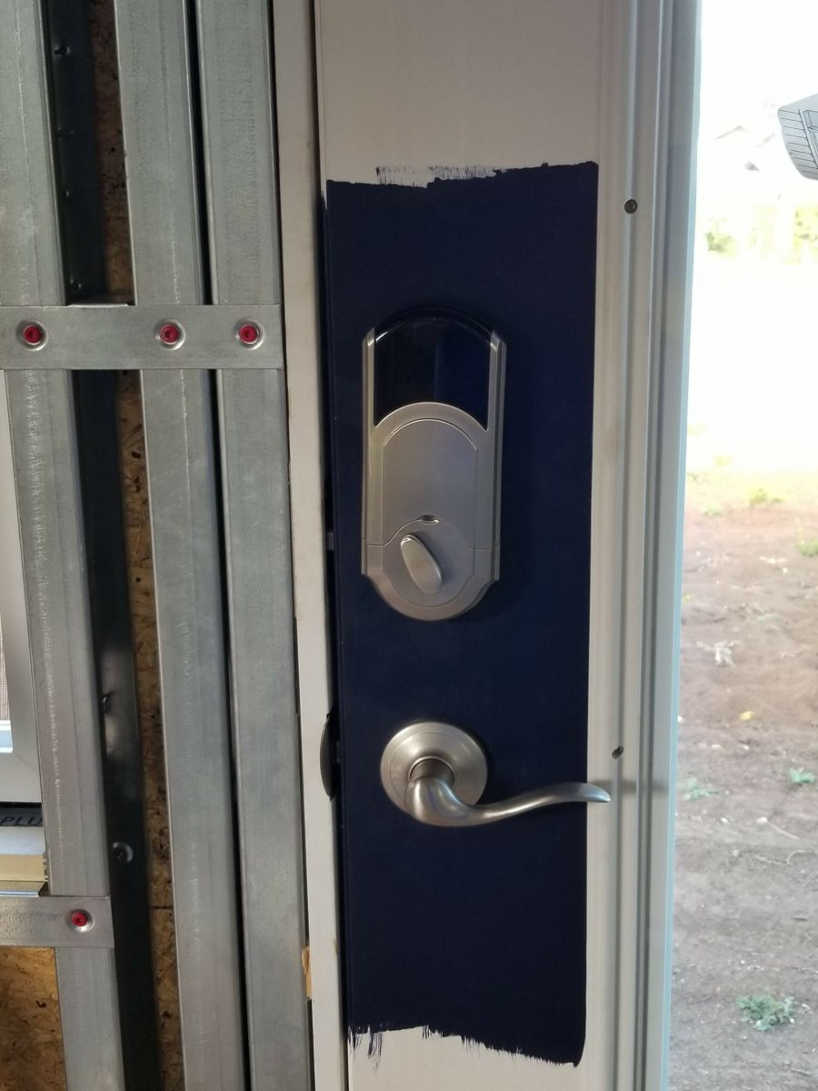 Kwikset door hardware installed